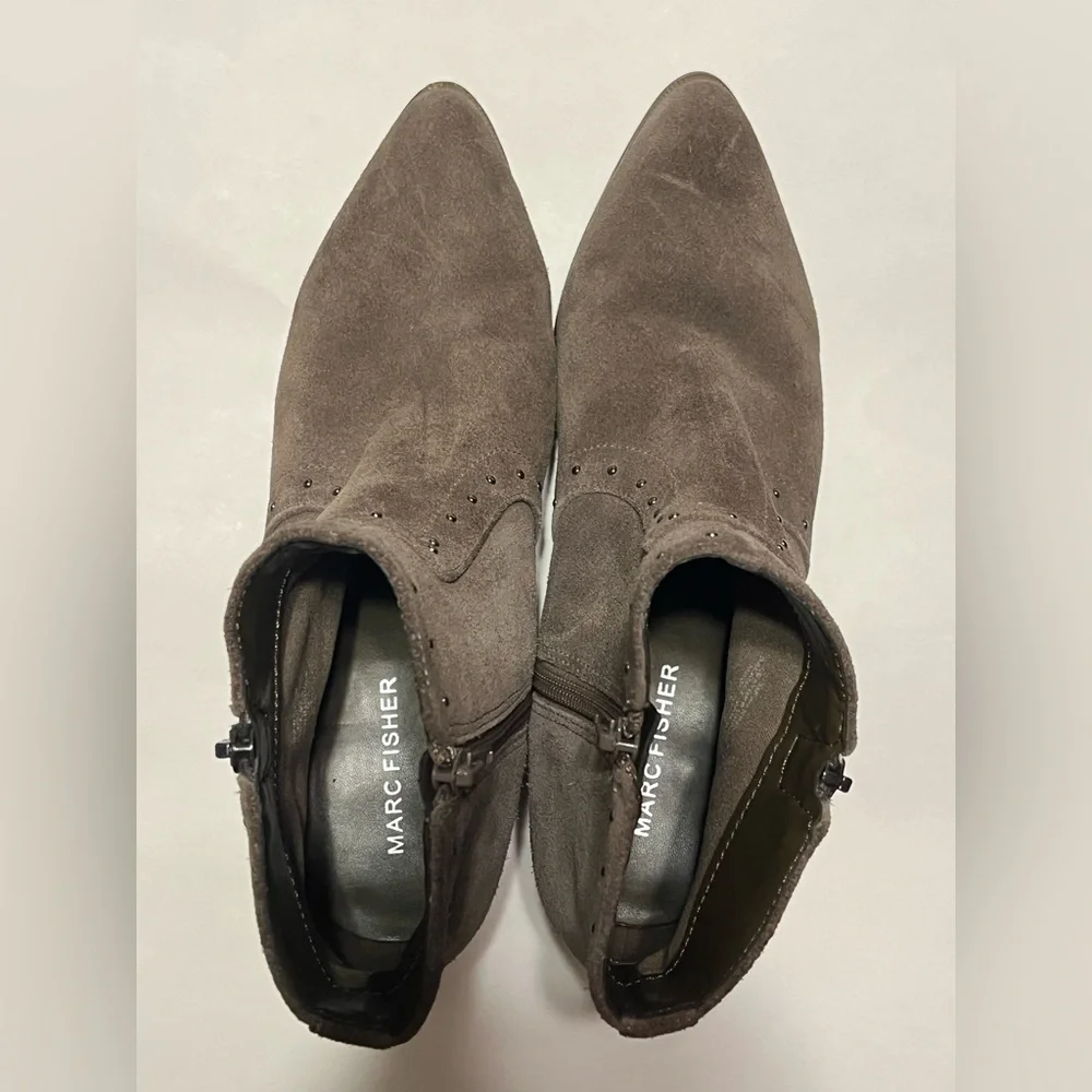 Marc Fisher grey/brown booties, Size 7M - Picture 6 of 7